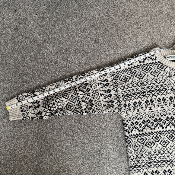 Vtg WindRiver Outfitter Knit Thermal Sweater Dark Green and Lighter Brown Large - Picture 9 of 14